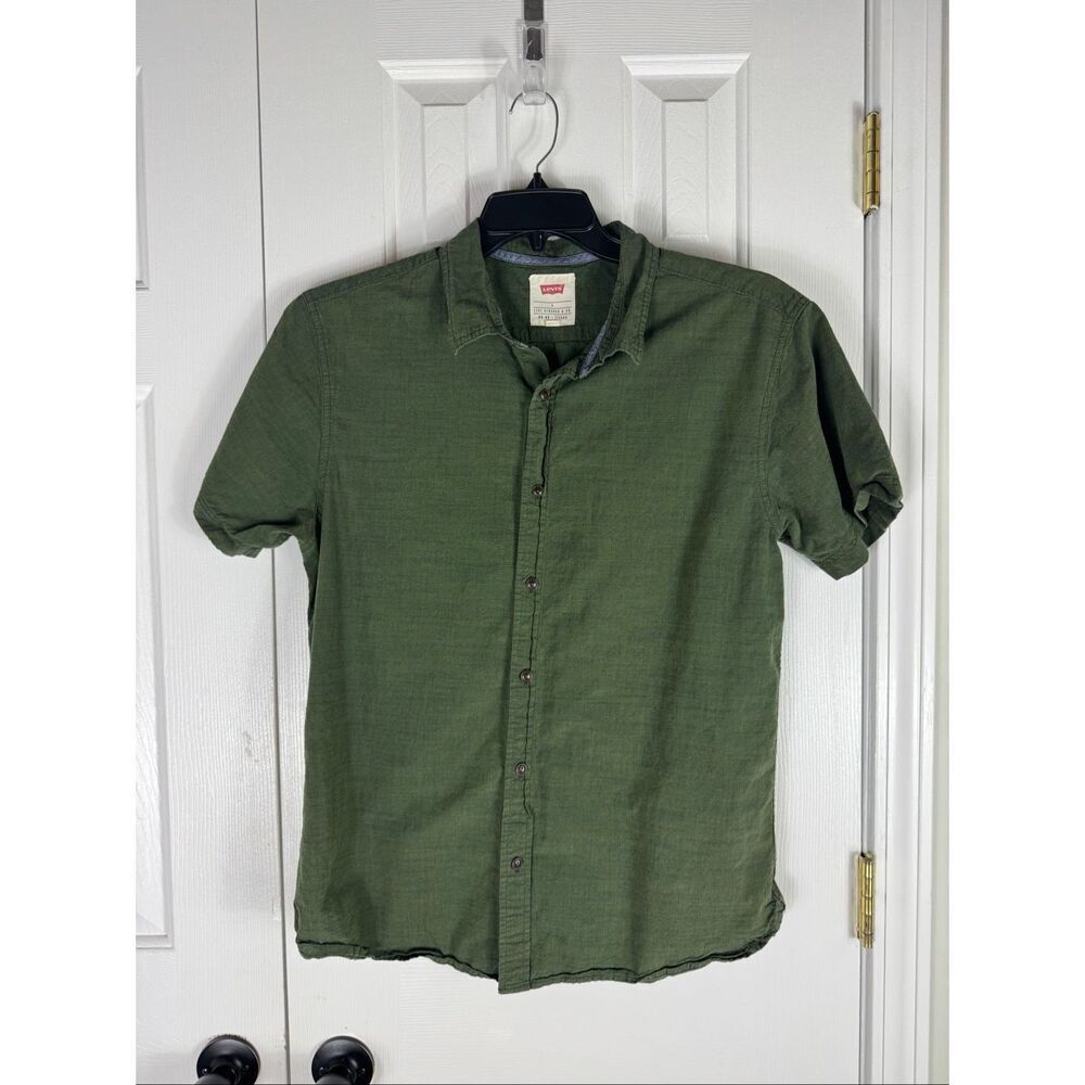 Levi’s Mens Green Button Front Shirt Size L